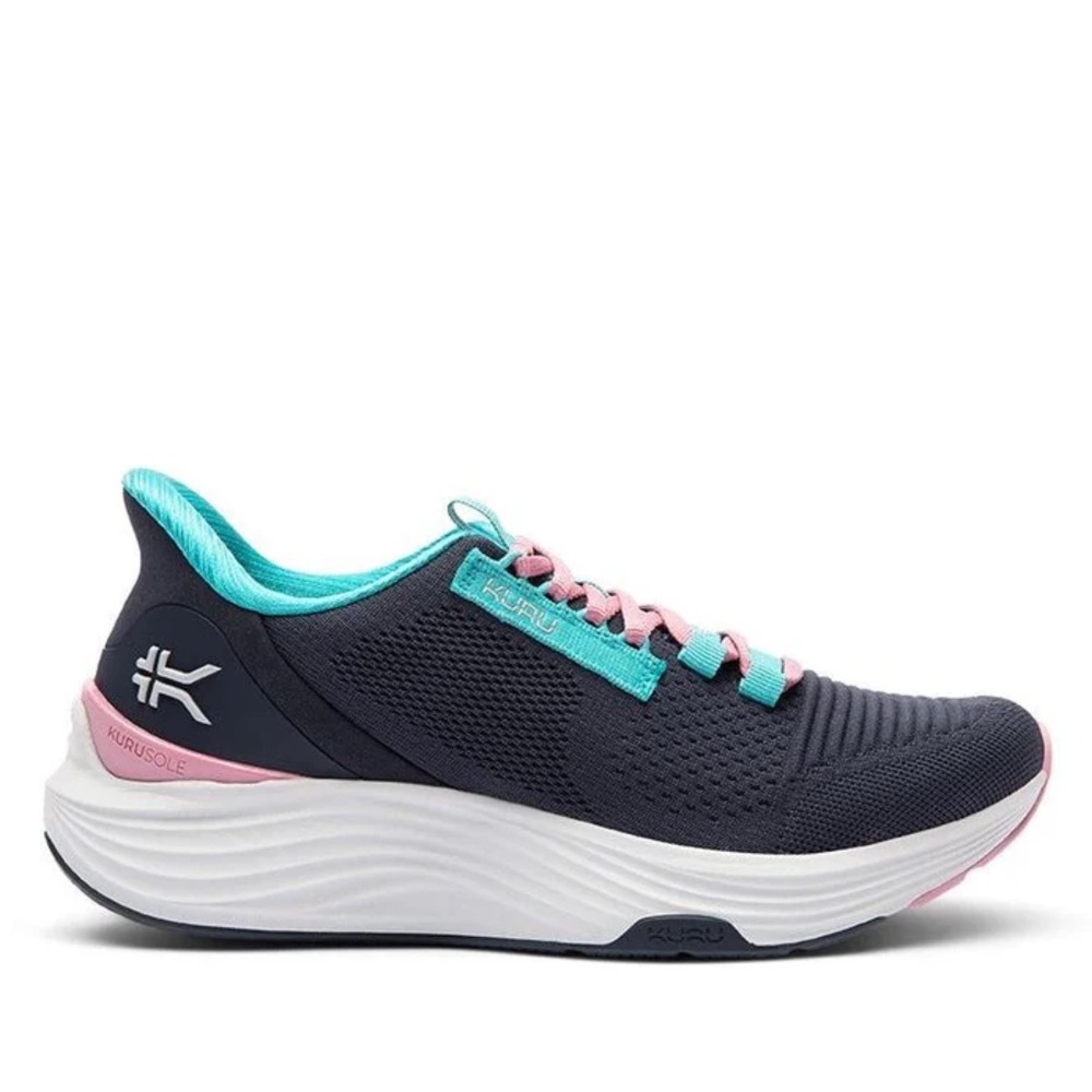 Kuru ATOM Womens Navy Teal Pink Athletic Running Shoes Sneakers 21110690 Size 9